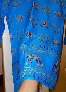 Blue Printed Kurta