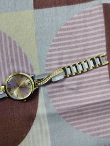 BUREN Two-Tone Crystal Accent Watch
