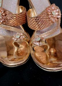 Elegant Toe Ring Flats - Rose Gold