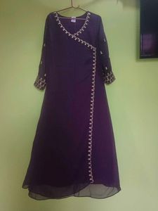 Elegant Embellished Purple Tunic