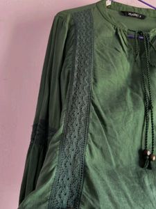 Green Long Sleeve Blouse