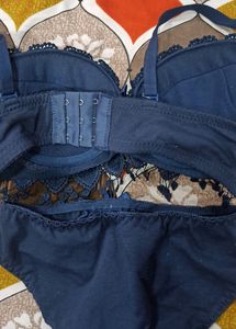 Blue bra panty set