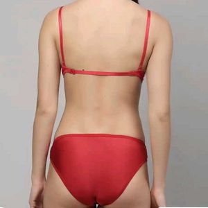 Red Bra &amp; Panty Set