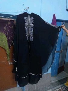 Embroidered Abaya nida fabric