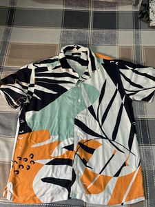 Unique Patterned Short Sleeve Button-Up