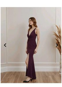 Elegant Plum Maxi Dress
