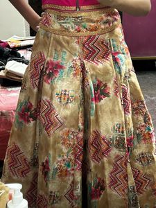 Pink topped indo western styled lenhenga