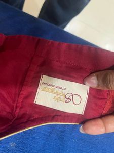 Maroon Readymade Saree Blouse