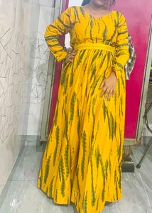 Yellow & Green Maxi Dress