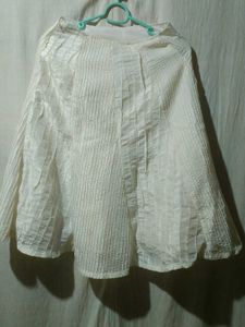 White Pleated Skirt