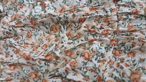 Floral Dress With Bottom Up. Trendy