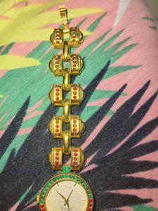 Stylish Gold- Stone Watch