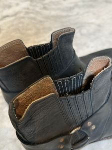 Black Leather Ankle Boots