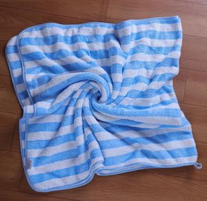 Blue &amp; White Striped Towel