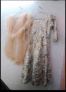 🌹Eid-special Sequence Work Velvet Dress Set