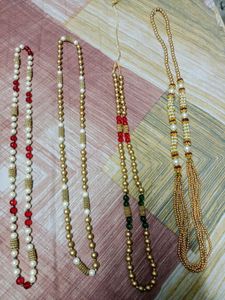 Pearl And Gold Tone Necklace