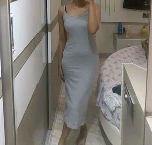 Combo Of Greay Shrug & Bodycon Dress