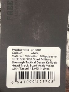 Brand New Free Soldier Shemagh Scarf Keffiyah