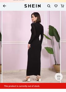 Black Ruched Sheath Dress