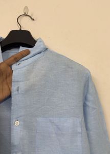 Uniqlo Linen Shirt - Light Blue