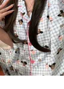 Cute Bear Print Pajama Set
