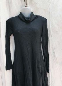 Black Knit Mini Dress