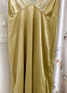 Silky Gold Robe &amp; Nighty