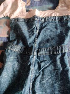 Denim Mini Dress with Sleeves