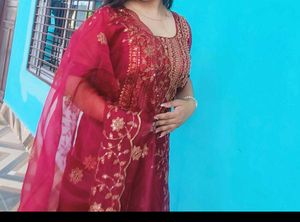 💥🎀Red Kurti Set🎀💥
