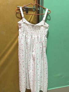 Cute White Heart Print Dress