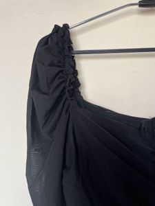 Puff Sleeve Ruffle Ruched Bodysuit