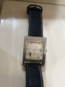 Vintage Black Leather Square Dial Fastrack Watch