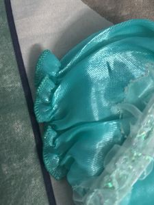 Cute Teal Flower Girl Dress