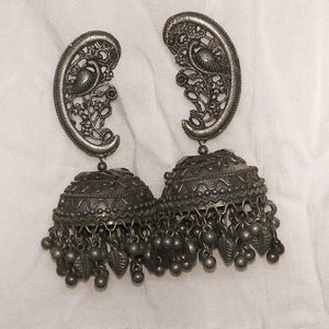 ✨Vintage Silver Jhumka Earrings💜