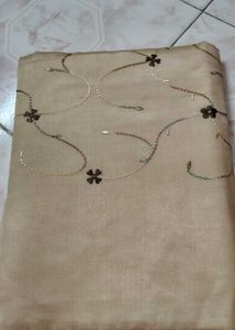 Beige Saree with stitched Blouse