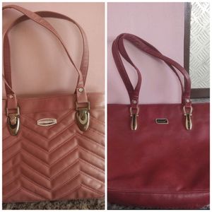 TWO WOMAN BRANDED LEATHER HANDBAGS