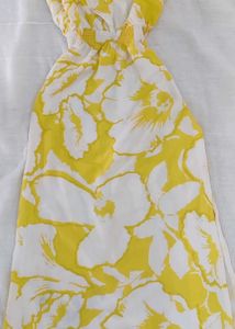 LOFT Maxi Yellow Floral Thin Strap Dress