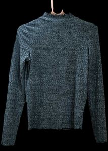 Grey Turtle Neck Top