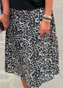 Animal Print Midi Skirt with slit