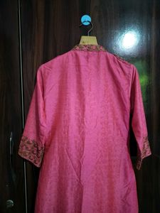 Pink Embroidered Kurta