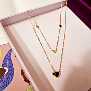 Pinteresty Layered Gold Heart Necklace