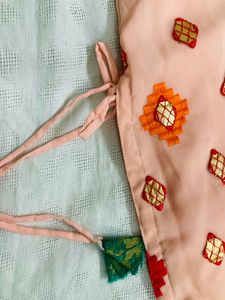Gota Patti Kurti With Side String Design