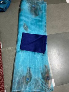 peacock pankh  beautiful organza sareee😍😍😍