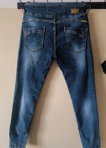 Shaded Blue Three Buttoned Jeans