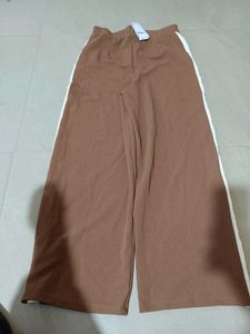 Sassafras Brown Side Stripe Trousers, L/32
