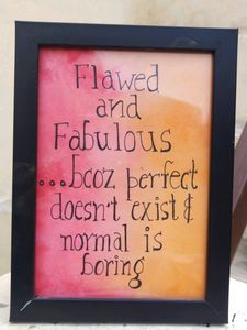 Wooden Frame With Qoute