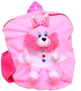 Kids School Bag l Rabbit Bag Bunny Backpack Velvet Kids School Bag (Pink)