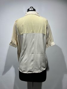 Elegant White Shirt with Tie Detail