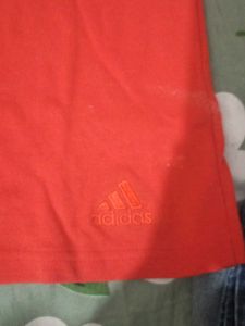Adidas Turtle Neck Fitted Top (Coral Color)