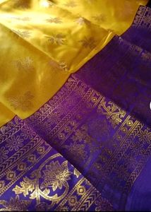 New With Tag Mysore Silk Foil Print Saree